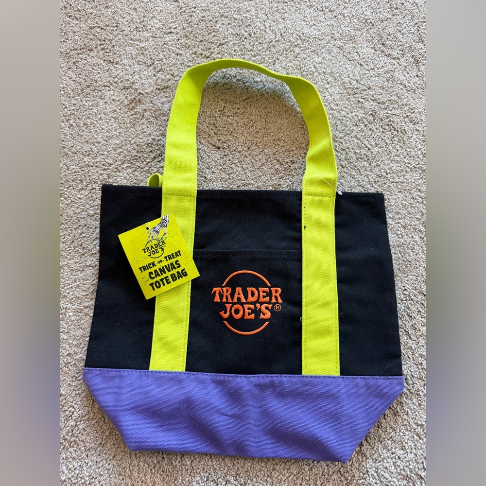 Trader Joe's Multi Color Mini Tote Bag - Trick or Treat 🎃 - Picture 2 of 3